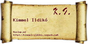 Kimmel Ildikó névjegykártya
