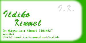 ildiko kimmel business card